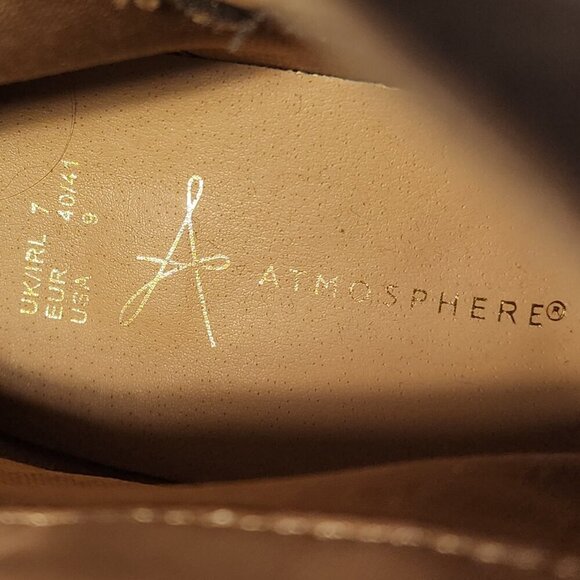 NWOB Atmosphere Suede Heeled Ankle Boots Western Atmosphere - Picture 5 of 7